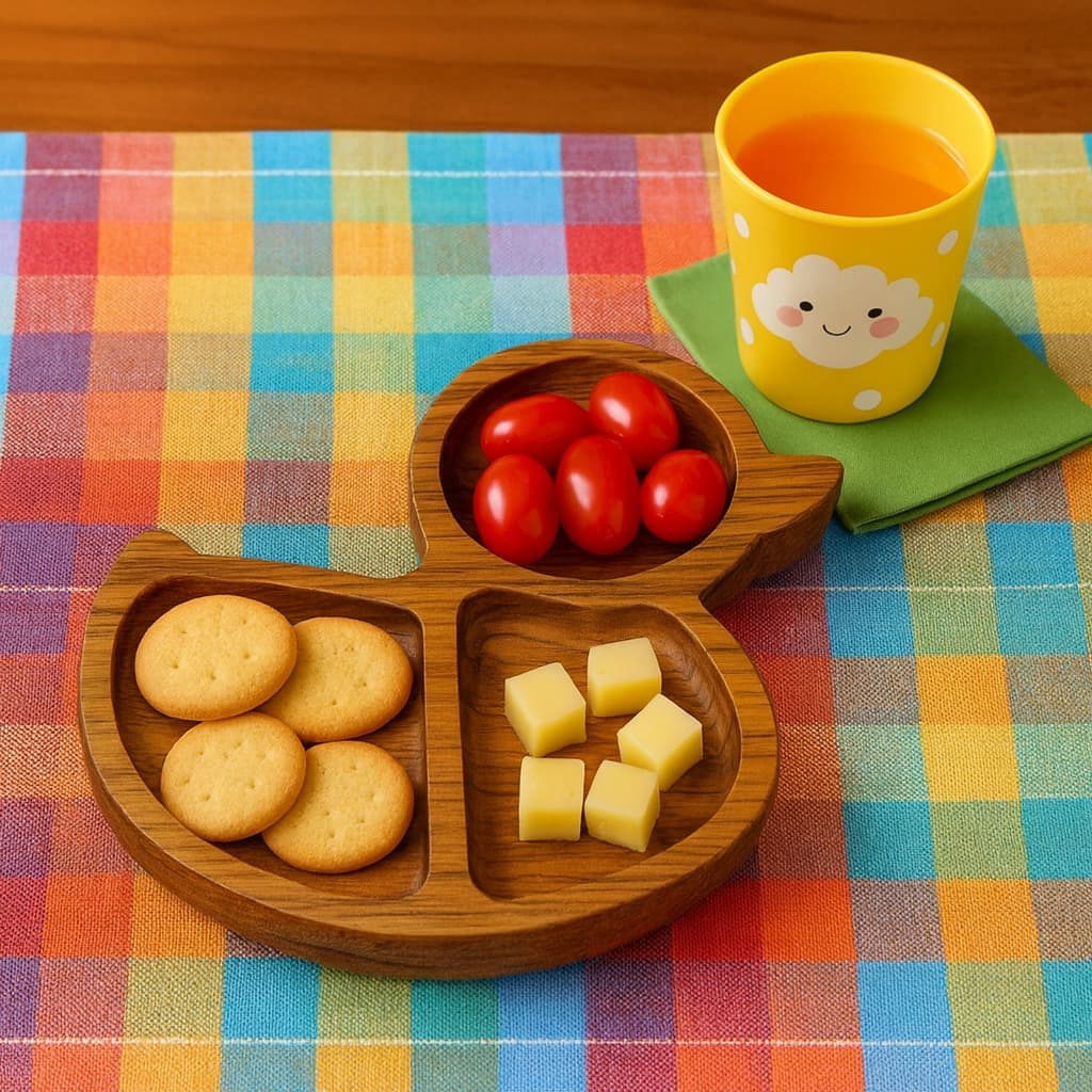 Prato Infantil Pato Introdução Alimentar Lanche Teca Kids