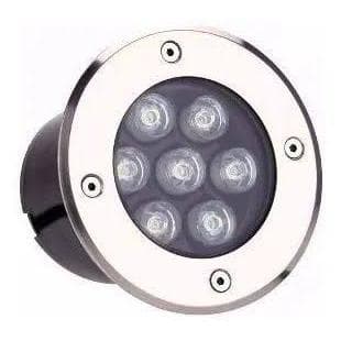Spot Led Balizador Chão Piso Jardim 7w Embutir branco Quente 3000k