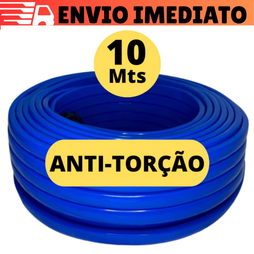 Mangueira De Jardim 10 metros Anti-Torção Chata Resistente Anti-Dobra Antitorção Forte Não Dobra
