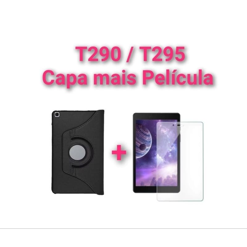 Tablet  T290/ T295 Capa e Película de vidro temperado para seu tablet T290 / T295  de  8 POLEGADAS