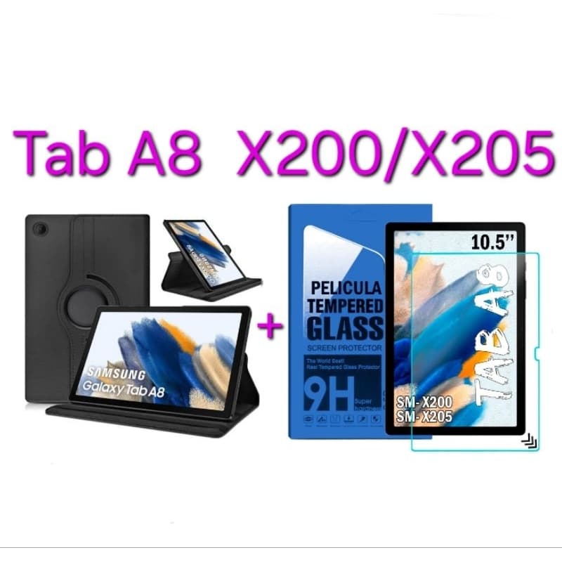 A8 Capa e Película de vidro Para tablet A8  X200/X205/X207  10.5 polegadas