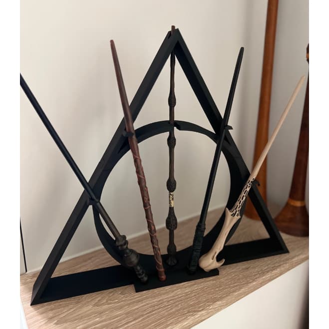 Suporte para Varinhas Harry Potter | Formato Relíquias da Morte