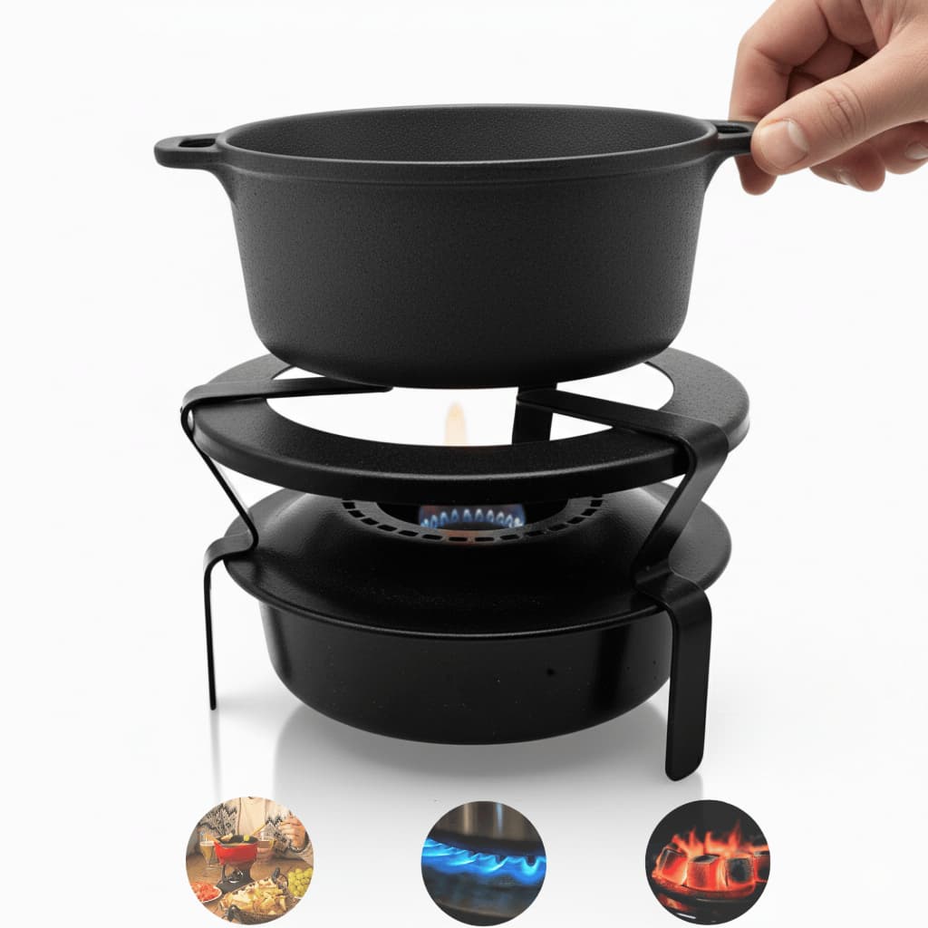 Fogareiro Espiriteira Portátil Álcool Para Camping Pesca Sobrevivência Compacto Leve