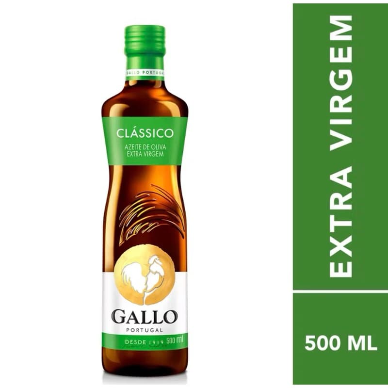 Azeite De Oliva Extra Virgem Gallo Vidro 500ml Para Saladas e Pratos Deliciosos