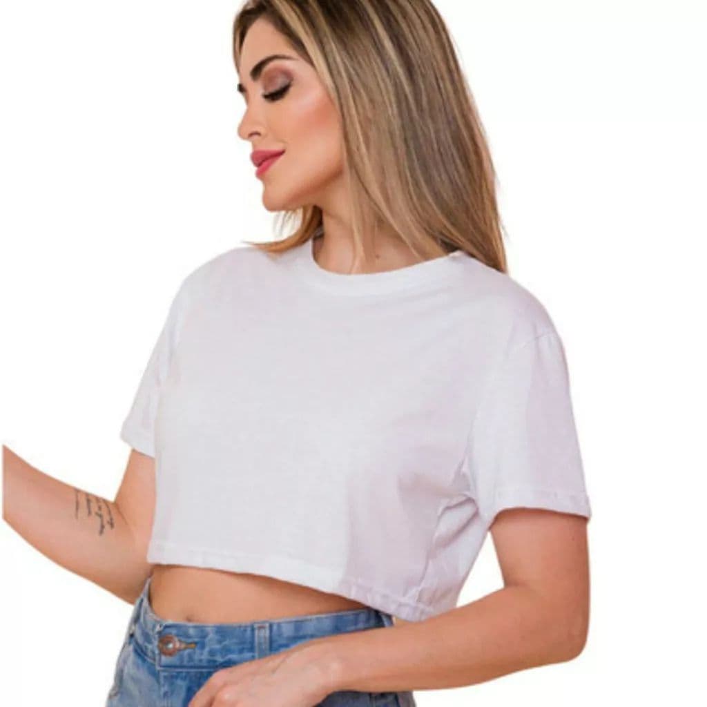 Cropped Slim Feminino 100% Algodão ATACADO Acima de 15 PEÇAS