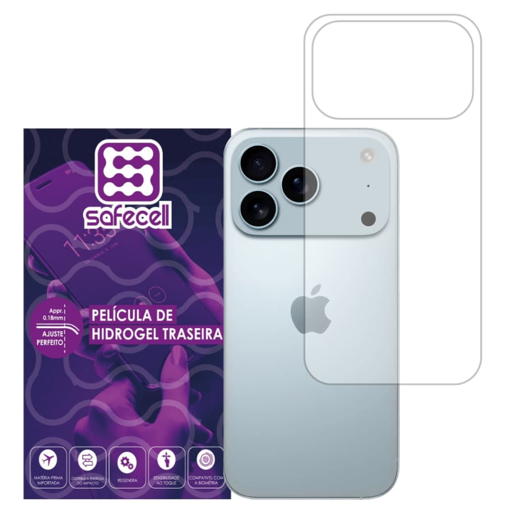 Película Hydrogel Hd Traseira Para iPhone 17 Pro Max