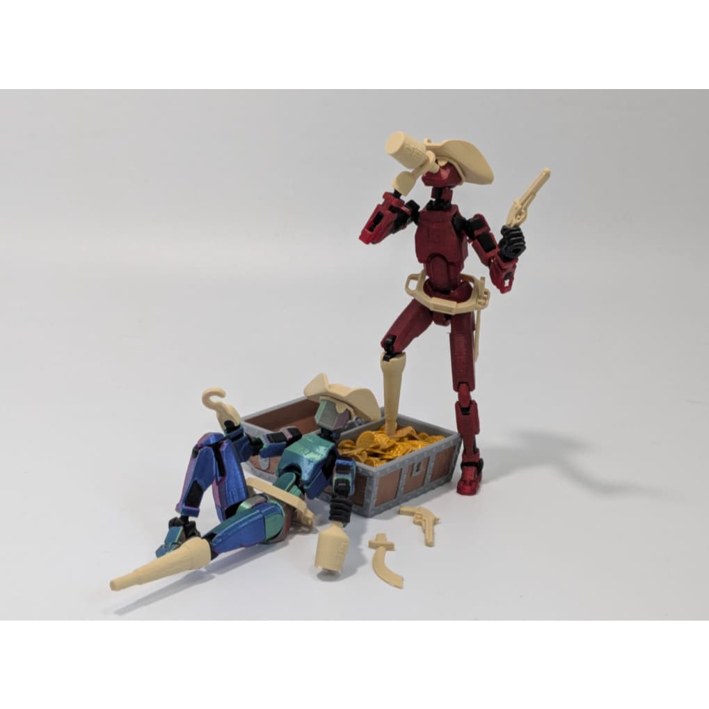 Muggora Kit Armas e Acessórios de Pirata para Dummy 13 Completo Acessórios Brinquedo Decoração