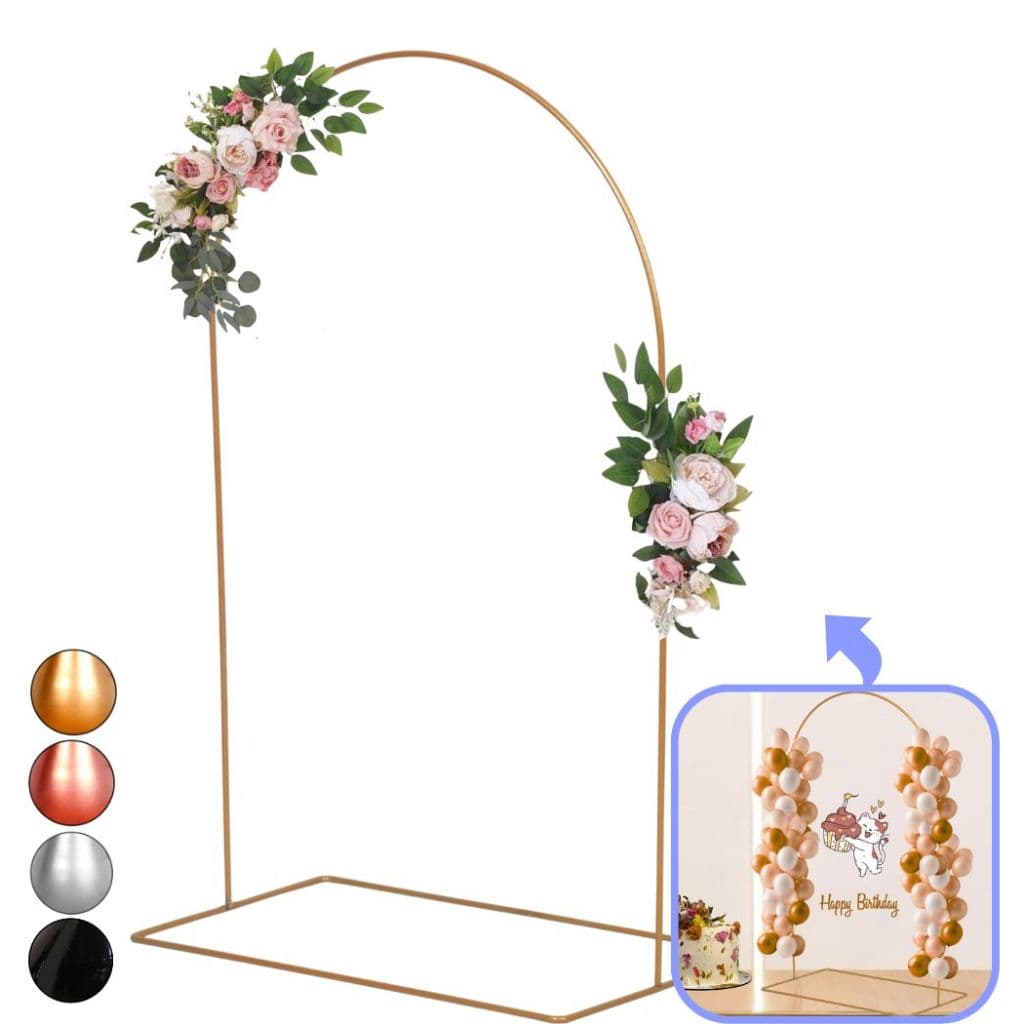 Arco De Festa Romano 60cm De Mesa Dourado Painel Decoração