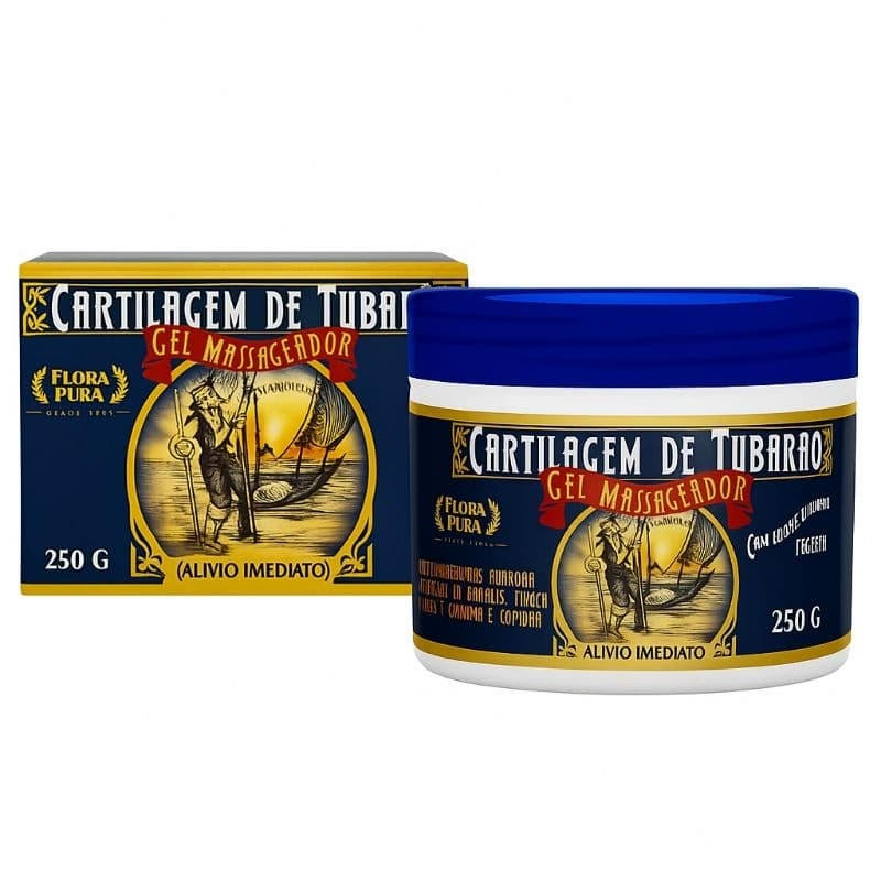 Gel Para Massagem Cartilagem de Tubarão 250g Flora Pura