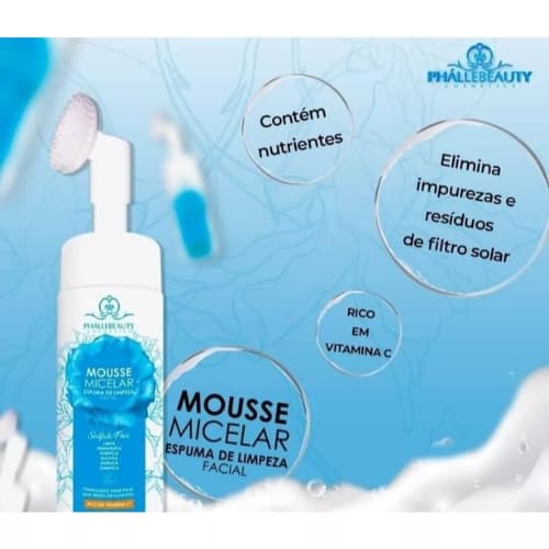 Mousse Micelar Limpeza Facial Phállebeauty