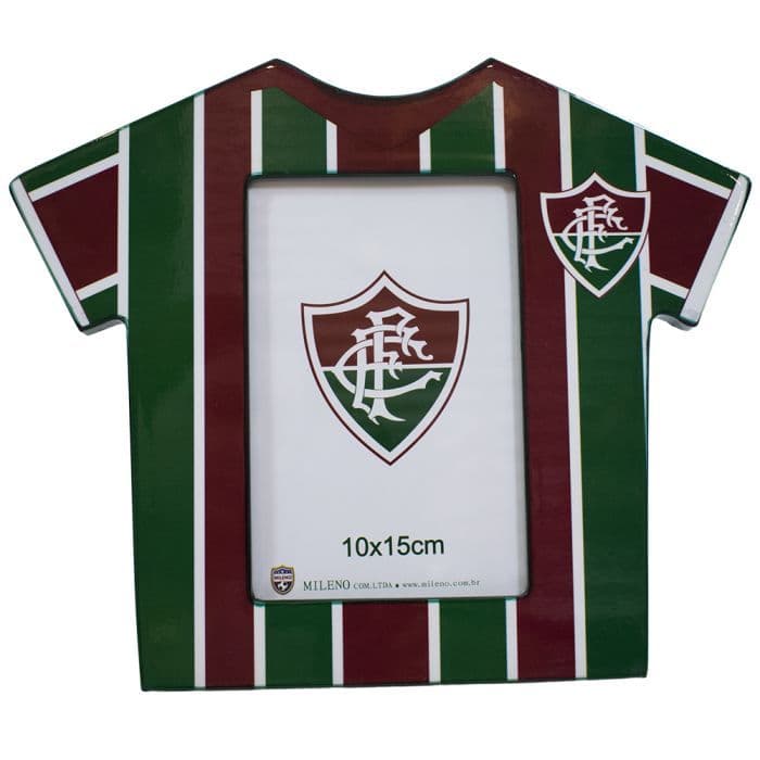 PORTA RETRATO FLUMINENSE 10X15 CM OFICIAL DO CLUBE MODELO CAMISETA TRICOLOR