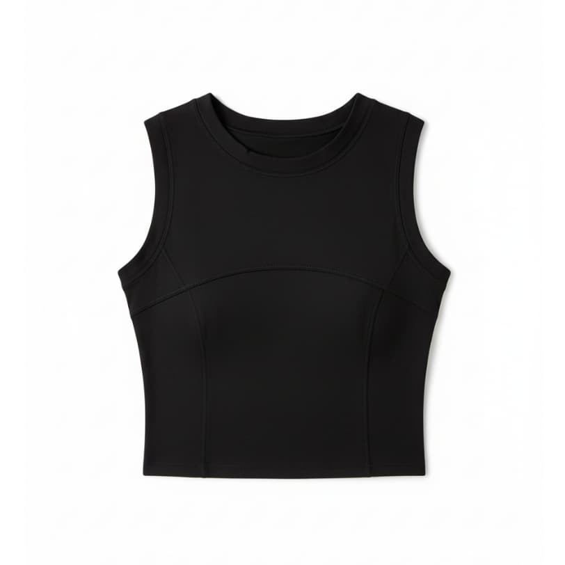 MODA LUA Blusa Regata Feminina Curta Básica sem Manga (P/M/G/GG) 00161