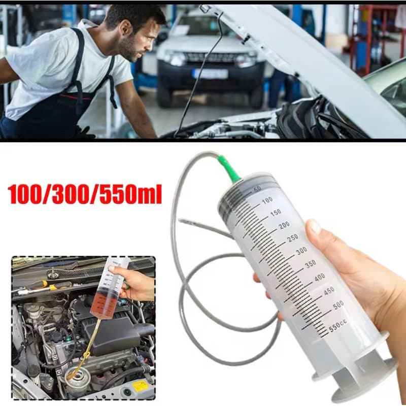 Bomba de óleo de seringas de grande capacidade, 100/300/550ml, com mangueira de 1m, bomba de medição
