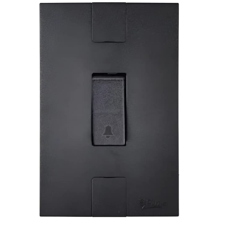 Pulsador Interruptor Campainha Preto Fosco Pluzie