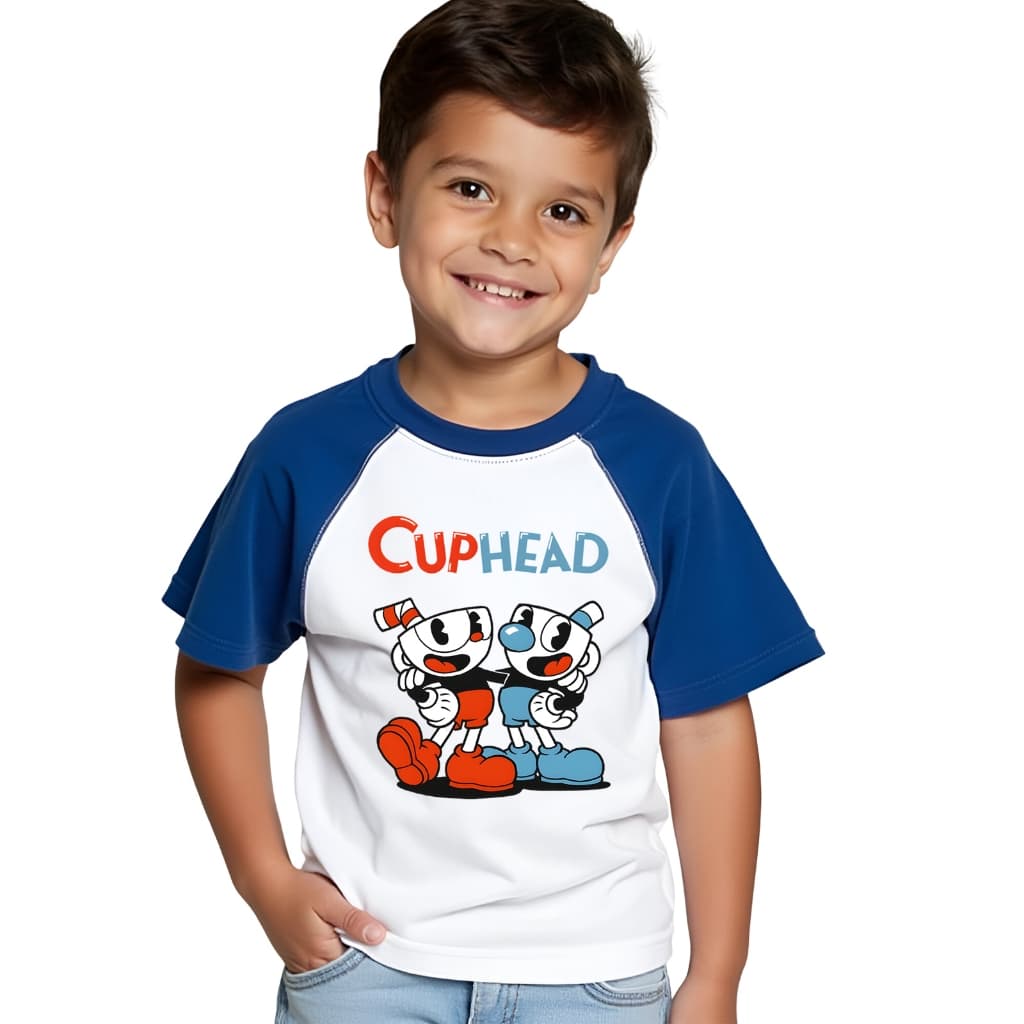 Cuphead Camiseta Infantil Camiseta Manga Colorida