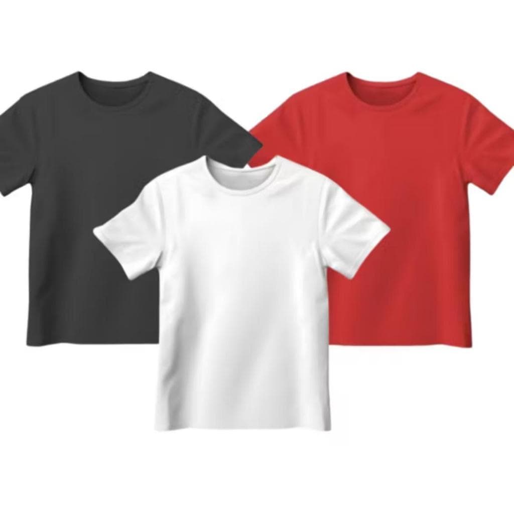 kit 3 camisetas infantil unissex moderna algodão basica