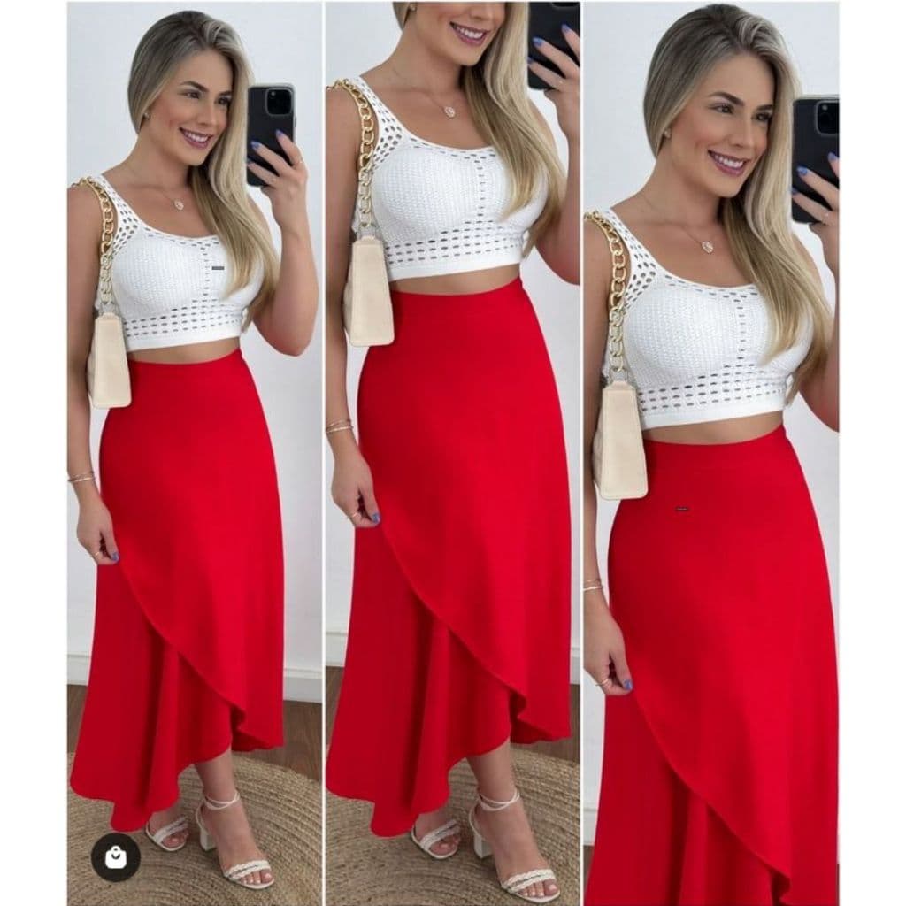 Saia Envelope Multiformas Festas Dia a Dia Eventos Praia Elegante Casual Leve Confortável