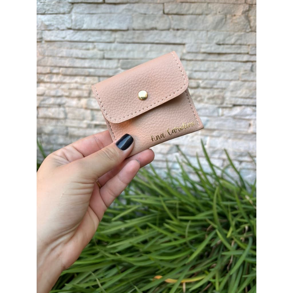 Kit 18 Unidades Mini Porta Joia De Bolsa Personalizado Com Nome Ou Iniciais  Pequeno E Compacto Em Couro Sintetico