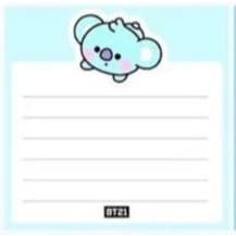 Post it bloco de anotações koya BT21 | Post it BTS RM | bloquinho pautado BT21