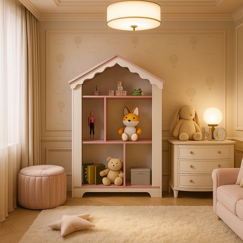 Estante Magia Organizador para Criança com Prateleiras Casinha Infantil