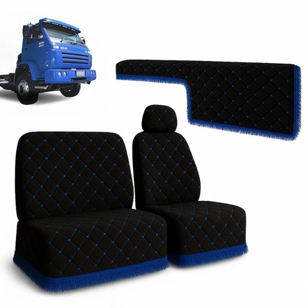 Kit Capa de Banco e Painel Veludo Premium Caminhão VW Titan