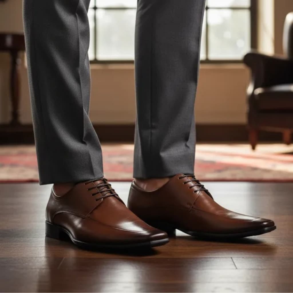 Sapato Social Masculino Clássico em Couro Legítimo Oxford Estilo Italiano Bigioni
