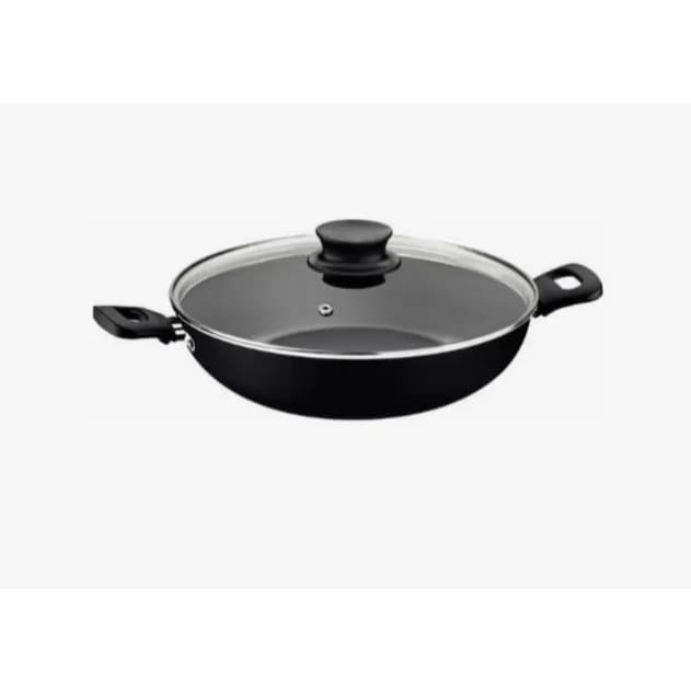 Frigideira Antiaderente Wok N °28 com Tampa de Vidro