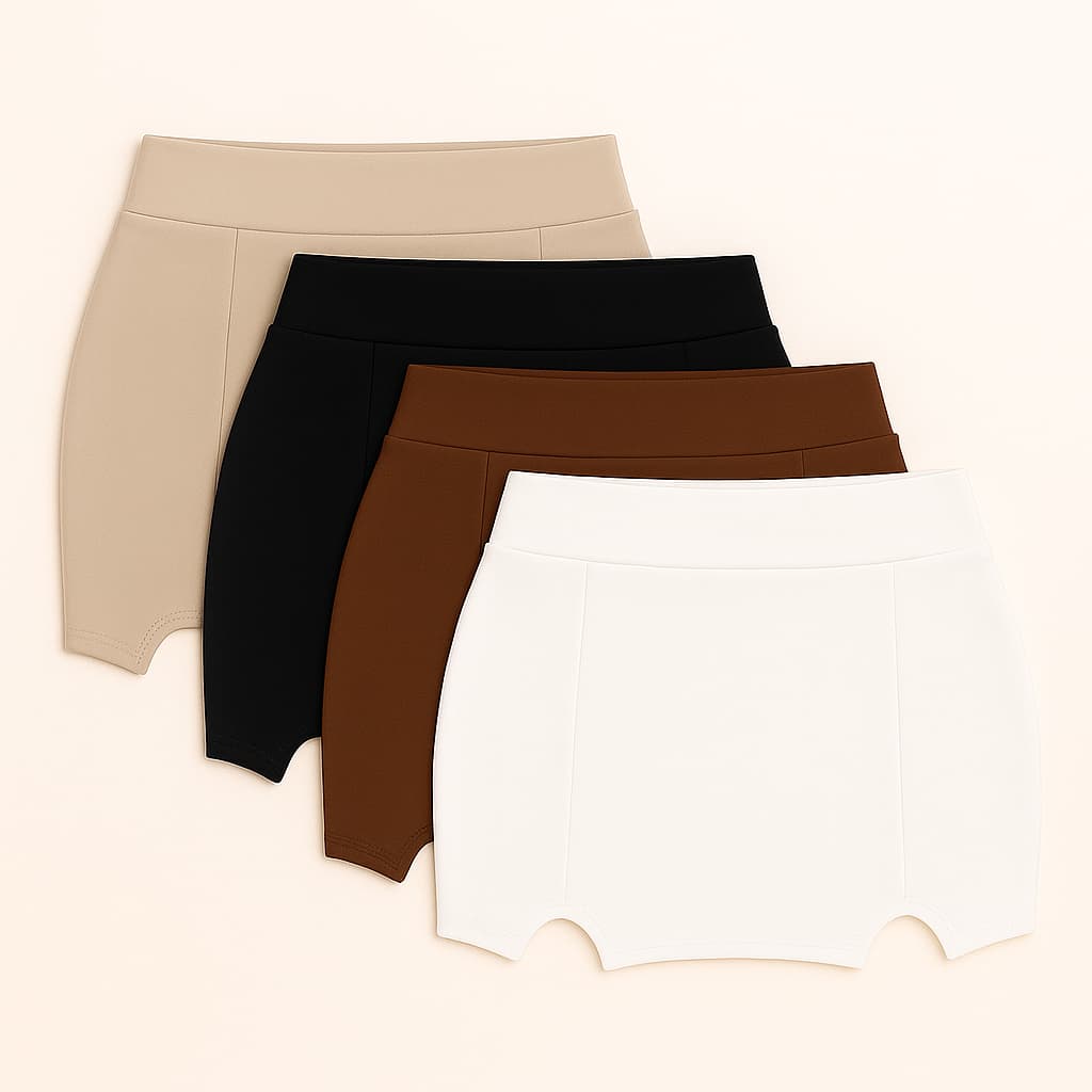 Kit 1 a 4 Unidades Short Saia Feminino Premium Cintura Alta Festa Balada