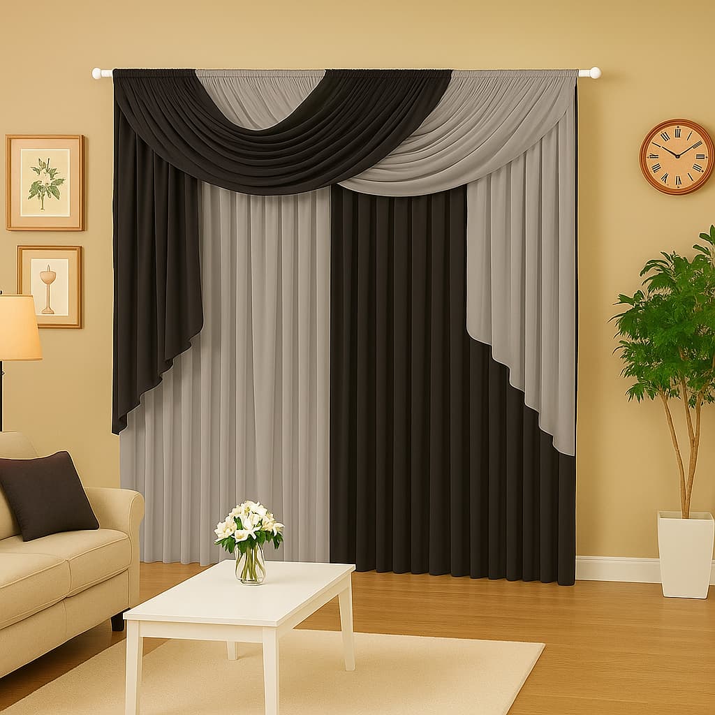 Cortina Elegance- Ideal Para Sala, Quarto, Igreja.