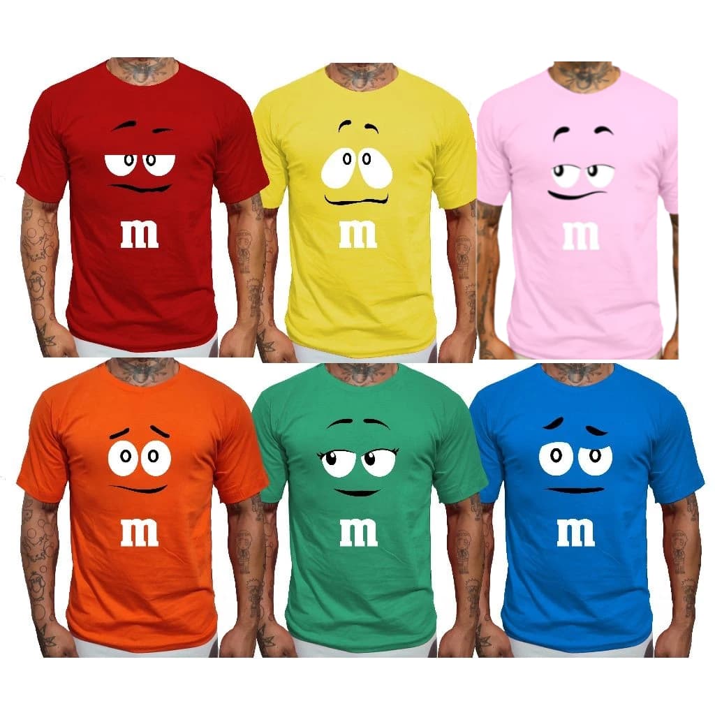 Camiseta MMs personagens animados fashion