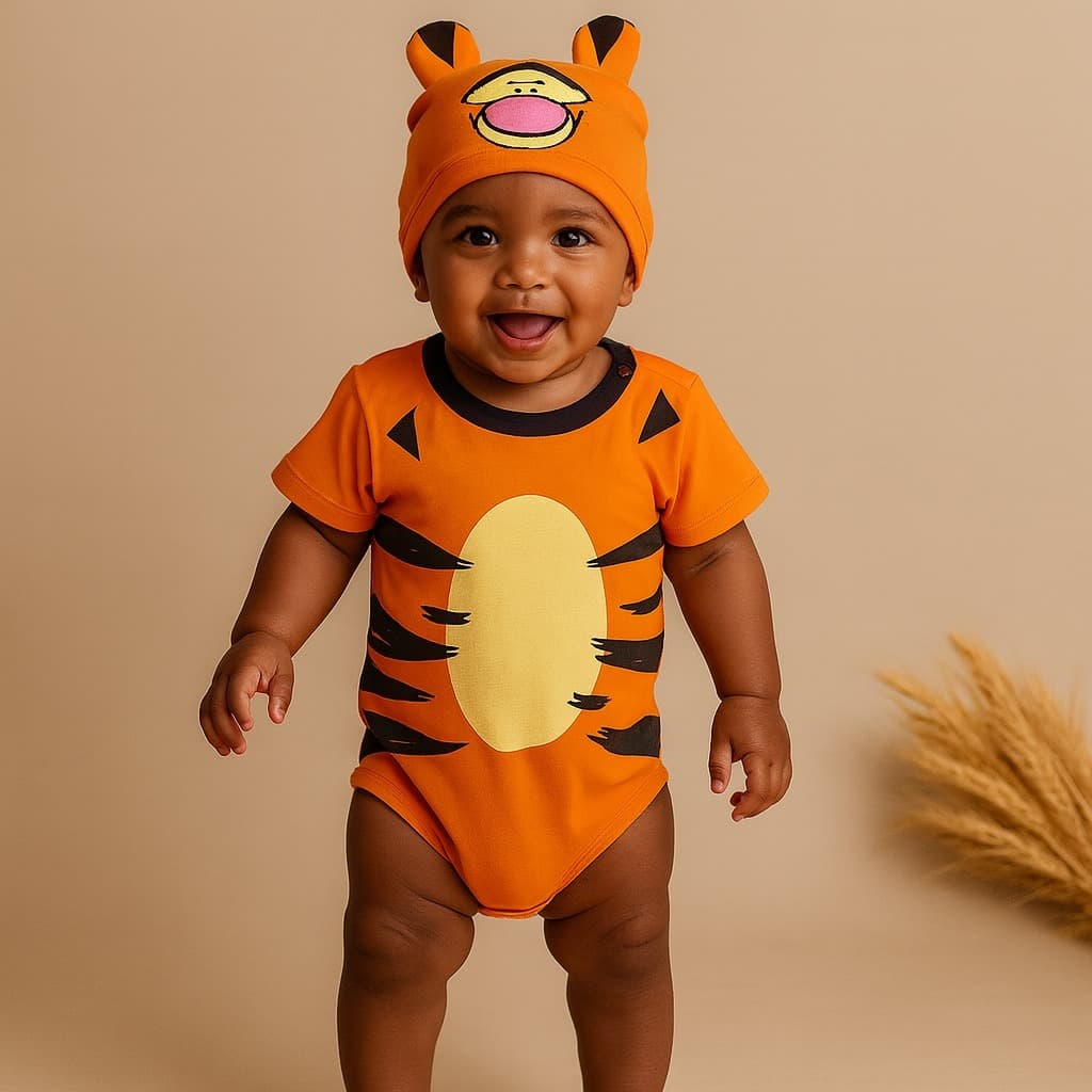 Roupa de Bebê Kit Body com Touca Tematico Mesversario