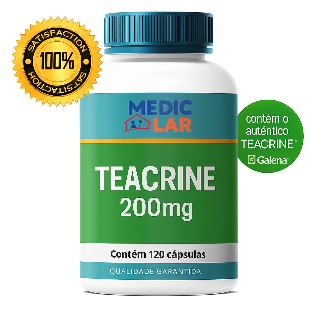 TEACRINE® 200mg ORIGINAL COM SELO DE AUTENTICIDADE 60 ou 120 Cápsulas