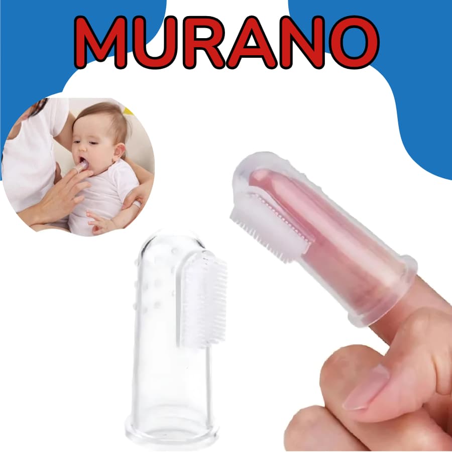 Kit 10-20 Escova Massageador Dental Infantil PVC Murano Baby Cerdas Suaves Bebês REF 035 ALTO