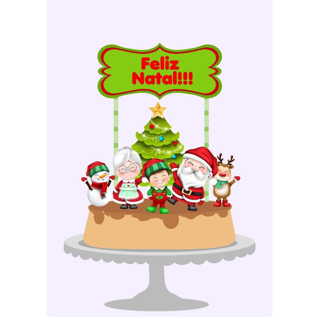 Topo/topeer de bolo NATAL simples