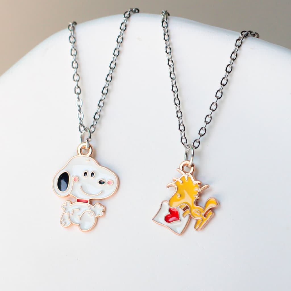 Conjunto Colares Snoopy & Woodstock Presente Dia dos Namorados