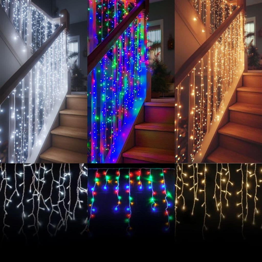 Cascata 400 Led's 10m Natal Pisca Pisca IP44 Lâmpadas Luz Com 8 Funções Decoração 110v/220v LuvinCo