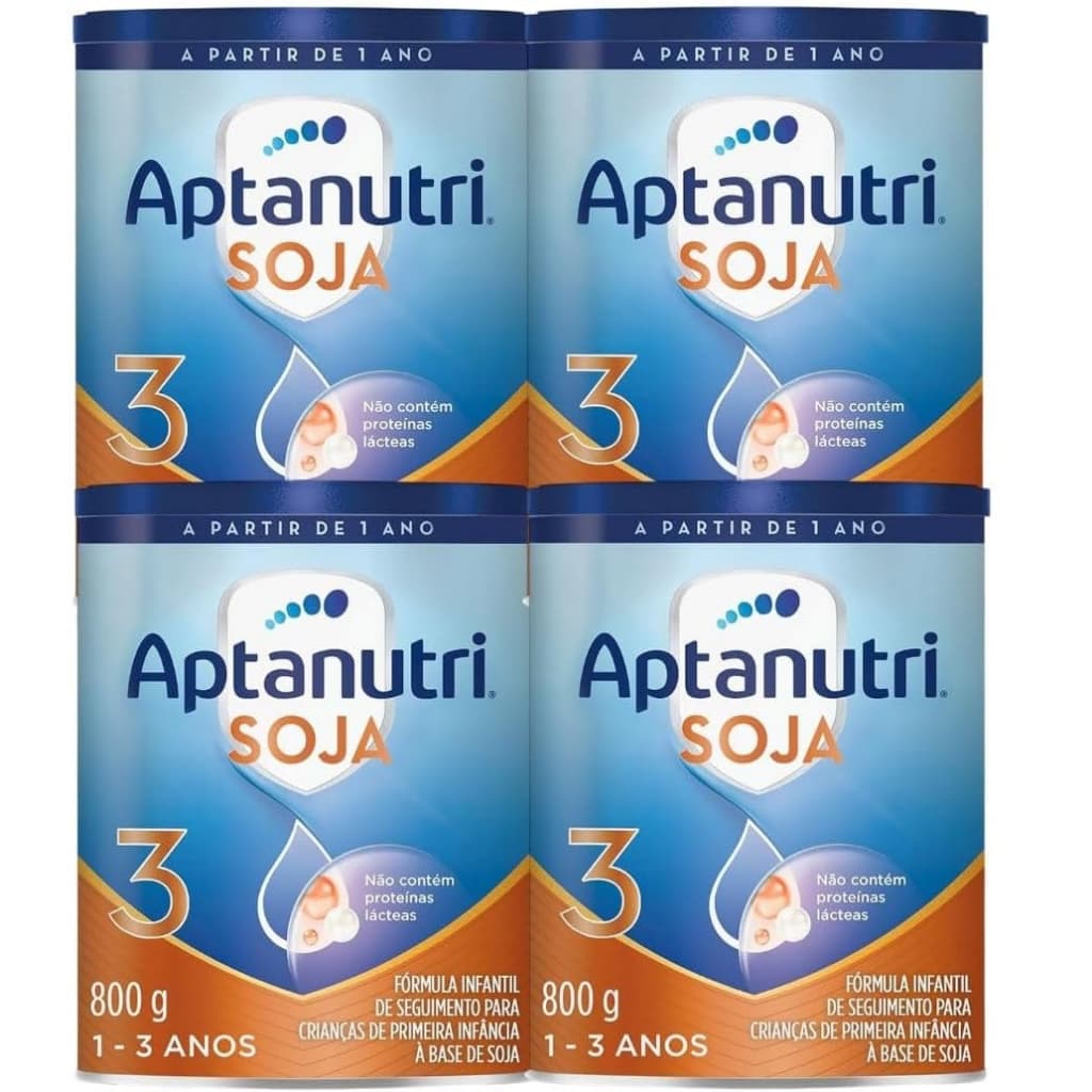 Kit 4 Latas Aptanutri Soja 3 800g Formula Infantil EQ.1