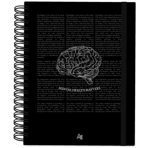 Caderno Reposicionável Mente Preto AD Cadernos