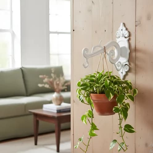 Suporte De Vaso Para Parede Ferro Fundido Colonial