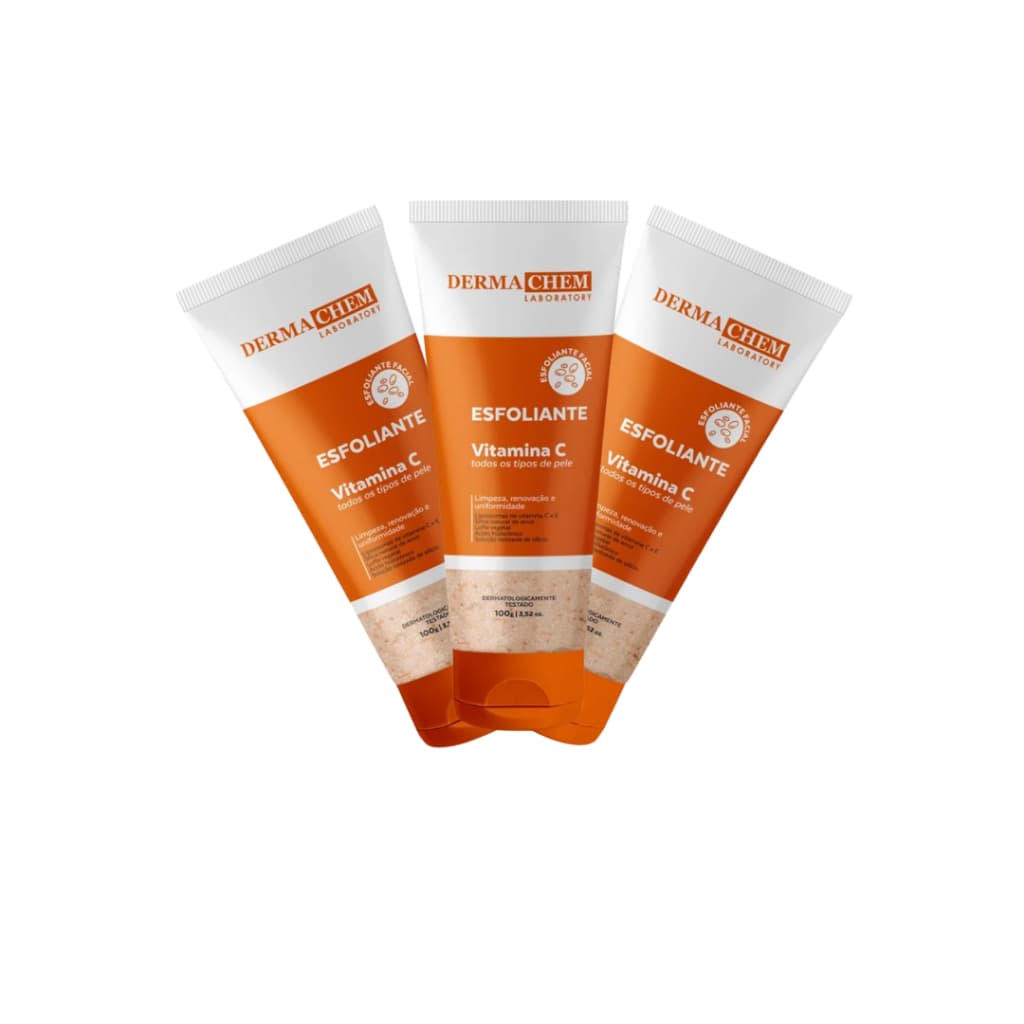 Kit Com 3 Gel Esfoliante Vitamina C  Dermachem 100 G