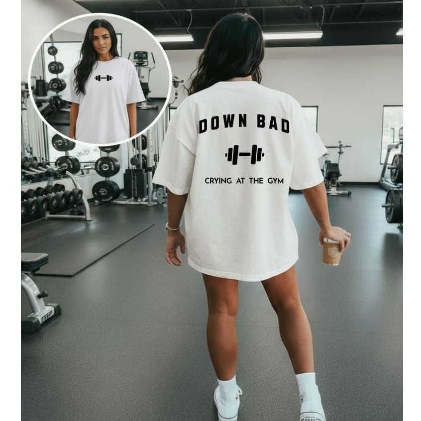 Camiseta Tshirt Oversized 100%Algodão  Feminina Gym Treino Academia Fitness Musculação DON BADS