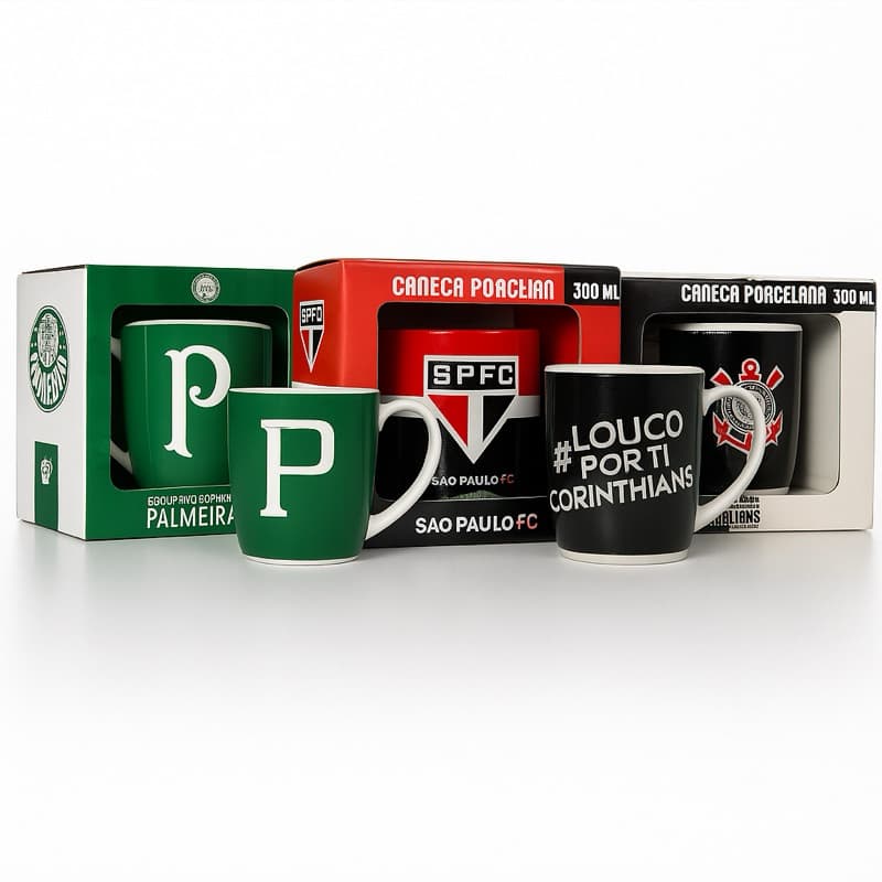 CANECA DE TIME PORCELONA 300ML