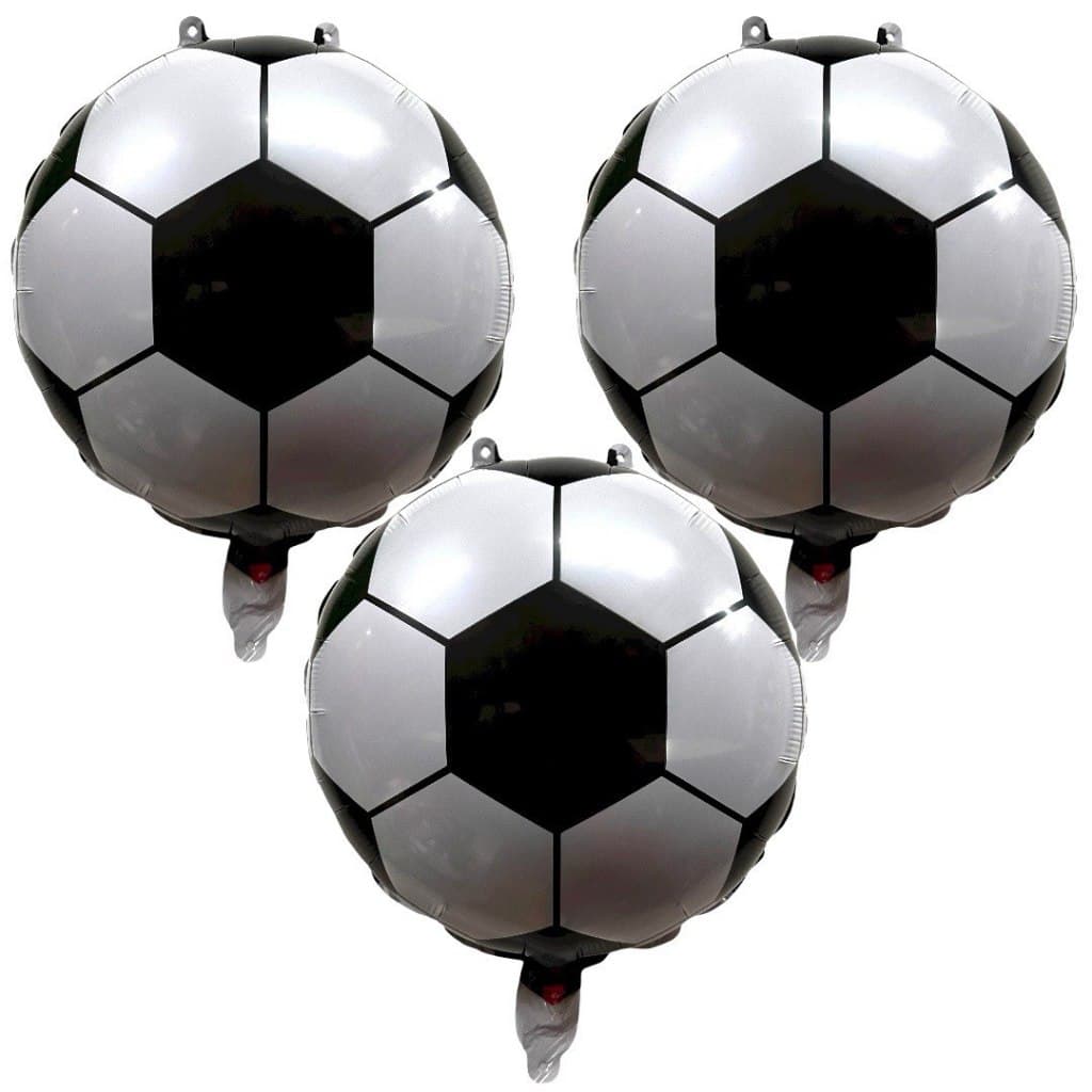 10 Balão Metalizado Bola De Futebol 45cm Festa Decoração Enfeite