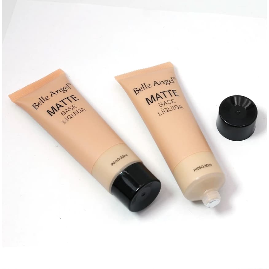 Kit com 2 unidades Base Líquida Efeito Matte Belle Angel cor 04/05