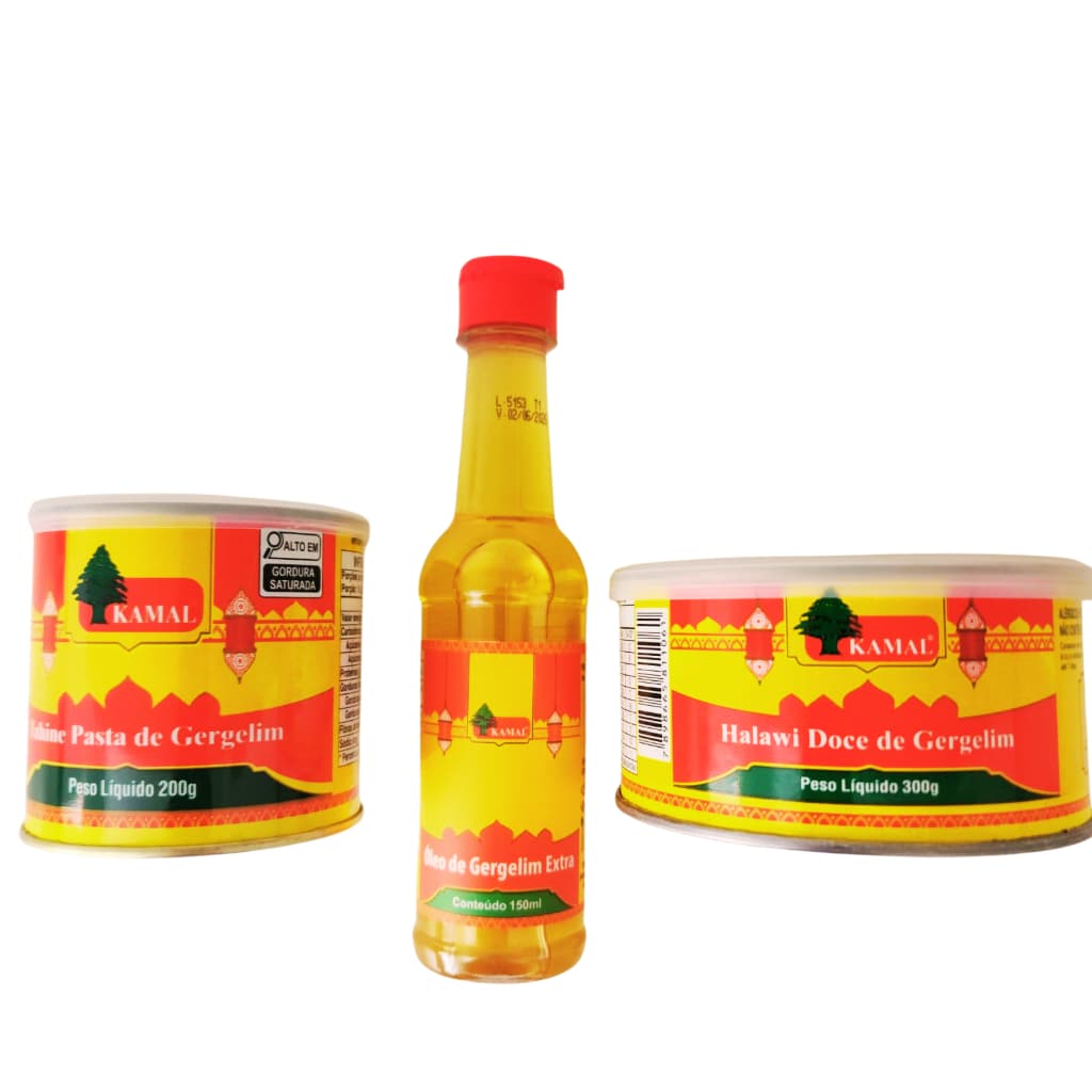3 Produtos - Halawi Doce de Gergelim 300g  +Tahine Pasta de Gergelim 200g + Óleo de Gergelim Extra 150ml