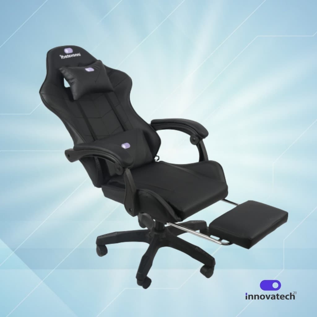 Cadeira Gamer Ergonômica Innovatech – Couro Sintético e Conforto Espesso