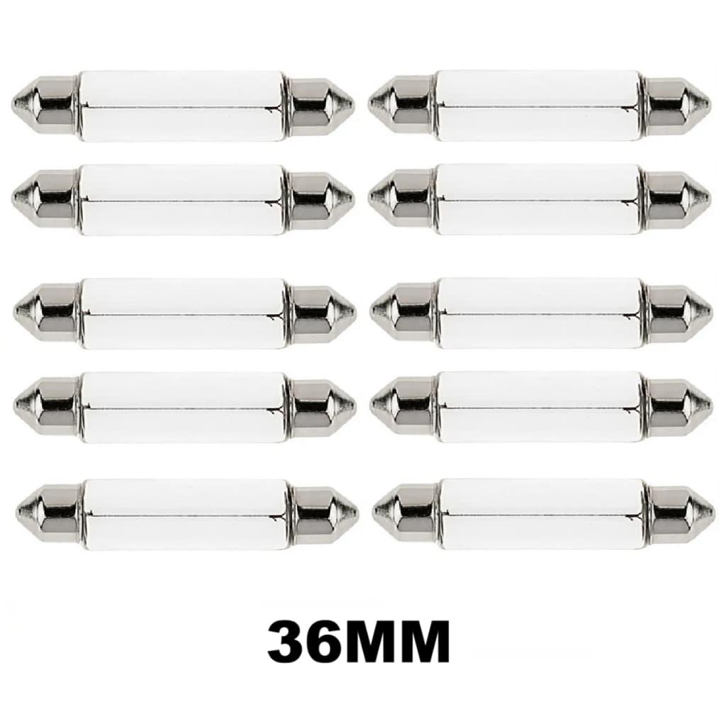 Kit 2 4 10 Lampada Torpedo Halogena 36 Mm C5w 12v