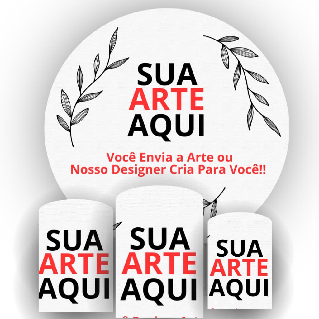 Kit Painel +  Capas Cilindros Temas Festas Veste Fácil Aniversário IGREJA Futebol Temas