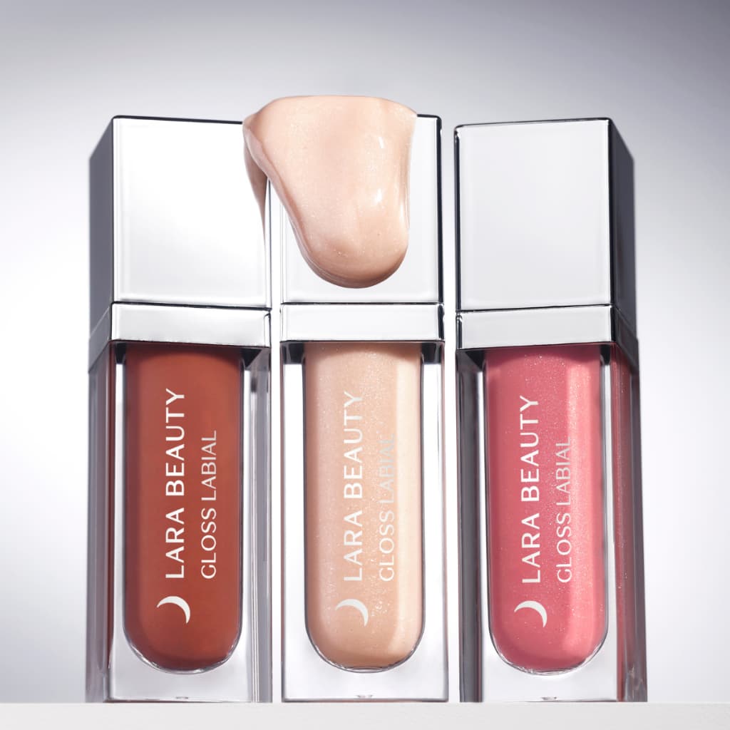 Batom Líquido Gloss Labial Hidratante Boca Lábio Lip Efeito Vibrante Lara Beauty Cor Rose Rosa Nude