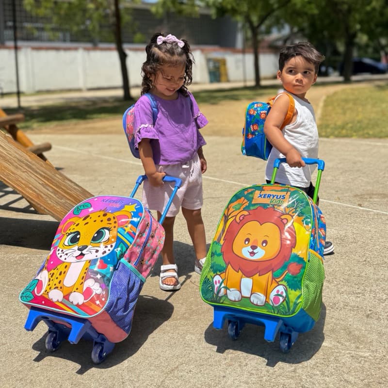 KIT ESCOLAR DE CARRINHO 17” XERYUS/ MOCHILA DE RODINHA/ MOCHILA INFANTIL